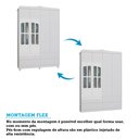 Ver imagem 7 de Guarda Roupa de Bebê 4 Portas com Janela 4 Gavetas Maya Clássico Espresso Móveis Branco/Brilho
