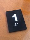 Ver imagem 3 de Kit 11 Placas Braile Ps do T° Ao 10° Andar Elevador Preto