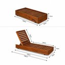 Ver imagem 4 de Conjunto 2 Espreguiçadeiras e Mesa de Apoio Rustic Ref. 512m Yescasa Marrom/Nogueira
