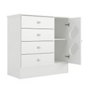 Ver imagem 4 de Quarto Infantil/Juvenil com Guarda Roupa e Cômoda Stella Branco