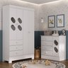 Quarto Infantil com Guarda Roupa e Cômoda Stella - 1