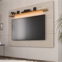 Ver imagem 1 de Painel para TV até 85 Polegadas com 220cmx147cm Led Cooper Cinza Bege Dunas/Carvalho