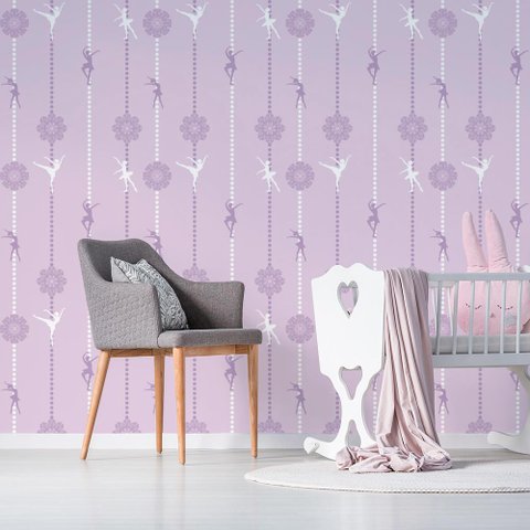 Papel de Parede Infantil - Bailarina Arte Destaque 3,50 Metros