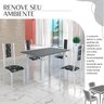 Conjunto Sala de Jantar Bahia Mesa Tubo 120x75cm Tampo Madeira com 4 Cadeiras - 6