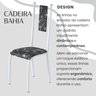 Conjunto Sala de Jantar Bahia Mesa Tubo 120x75cm Tampo Madeira com 4 Cadeiras - 5