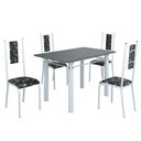 Ver imagem 2 de Conjunto Sala de Jantar Bahia Mesa Tubo 120x75cm Tampo Madeira com 4 Cadeiras
