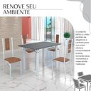 Ver imagem 6 de Conjunto Sala de Jantar Bahia Mesa Tubo 120x75cm Tampo Madeira com 4 Cadeiras