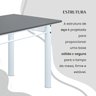 Conjunto Sala de Jantar Bahia Mesa Tubo 120x75cm Tampo Madeira com 4 Cadeiras - 9