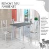 Conjunto Sala de Jantar Bahia Mesa Tubo 120x75cm Tampo Madeira com 4 Cadeiras - 6