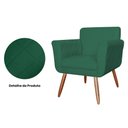 Ver imagem 3 de Poltrona Cadeira Isabella Decorativa Estofada Pés Palito Veludo Verde - Incasa Decor