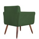 Ver imagem 4 de Poltrona Cadeira Isabella Decorativa Estofada Pés Palito Veludo Verde - Incasa Decor