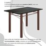 Conjunto Sala de Jantar Bahia Mesa Tubo 120x75cm Tampo Madeira Indiana com 4 Cadeiras - 4