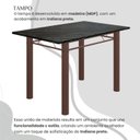 Ver imagem 4 de Conjunto Sala de Jantar Bahia Mesa Tubo 120x75cm Tampo Madeira Indiana com 4 Cadeiras