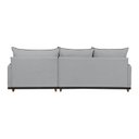Ver mais imagens de Sofá Linho 3 Lugares 264cm com Chaise Lado Direito Barra Branco Gelo/Preto
