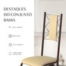 Conjunto Sala de Jantar Bahia Mesa Tubo 120x75cm Tampo Madeira Indiana com 4 Cadeiras - 10