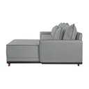 Ver imagem 7 de Sofá Linho 3 Lugares 264cm com Chaise Lado Direito Barra Cinza/Preto