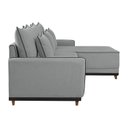 Ver mais imagens de Sofá Linho 3 Lugares 264cm com Chaise Lado Direito Barra