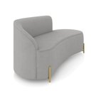 Ver imagem 4 de Sofá 3 Lugares Orgânico 180cm Pé Dourado Morgan Suede Cinza D03 - D'Rossi