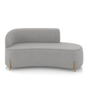 Ver imagem 3 de Sofá 3 Lugares Orgânico 180cm Pé Dourado Morgan Suede Cinza D03 - D'Rossi