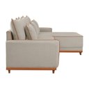 Ver mais imagens de Sofá Linho 3 Lugares 264cm com Chaise Lado Direito Barra