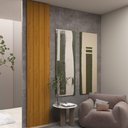 Ver imagem 1 de Painel Ripado em Barra 250cm x 46cm 100% MDF Majestade Marrom/Marrome Gelius Móveis