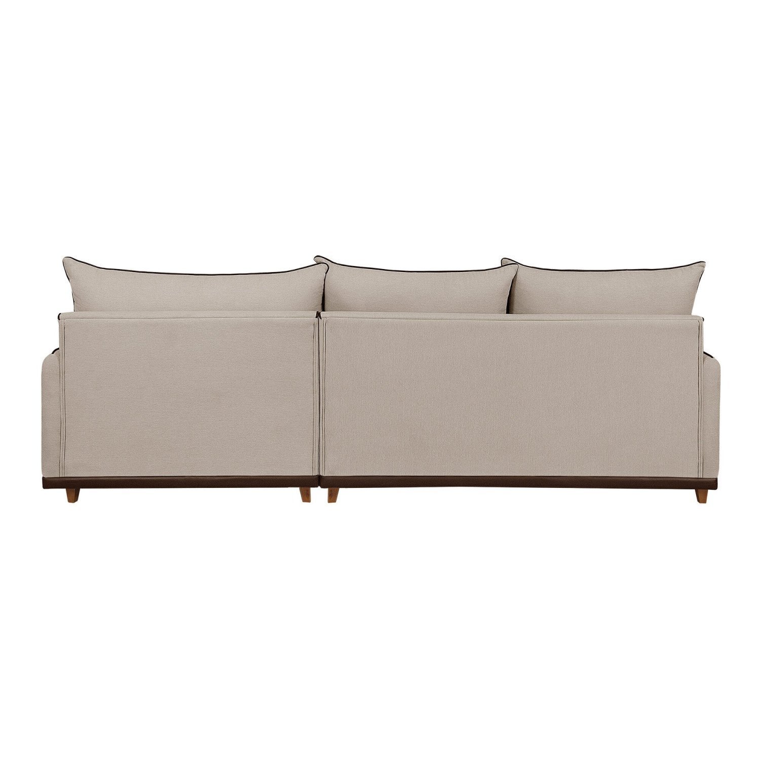 Sofá Linho 3 Lugares 264cm com Chaise Lado Direito Barra - 6