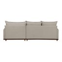 Ver imagem 6 de Sofá Linho 3 Lugares 264cm com Chaise Lado Direito Barra Bege Creme/Marrom