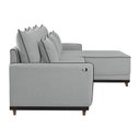 Ver mais imagens de Sofá Linho 3 Lugares 264cm com Chaise Lado Direito e Kit Usb Barra