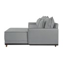 Ver imagem 7 de Sofá Linho 3 Lugares 264cm com Chaise Lado Direito e Kit USB Barra Cinza/Preto