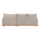 Ver imagem 6 de Sofá Linho 3 Lugares 264cm com Chaise Lado Direito e Kit USB Barra Bege Cru/Paçoca