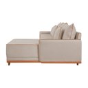 Ver imagem 7 de Sofá Linho 3 Lugares 264cm com Chaise Lado Direito e Kit USB Barra Bege Cru/Paçoca