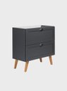 Ver imagem 2 de Gabinete para Banheiro com Tampo e Cuba 80cm Retro Mdf Grafite Milano - On Móveis