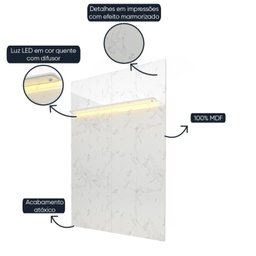 Painel para TV até 75 Polegadas com LED 180cm Splendore Yescasa - 6 Painel para TV até 75 Polegadas com LED 180cm Splendore Yescasa - 6