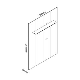 Painel para TV até 75 Polegadas com LED 180cm Splendore Yescasa - 3 Painel para TV até 75 Polegadas com LED 180cm Splendore Yescasa - 3