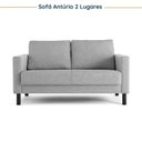 Ver imagem 7 de Conjunto Sofá Lugares com USB e 2 Poltronas em Linho Antúrio CabeCasa MadeiraOriginals Cinza