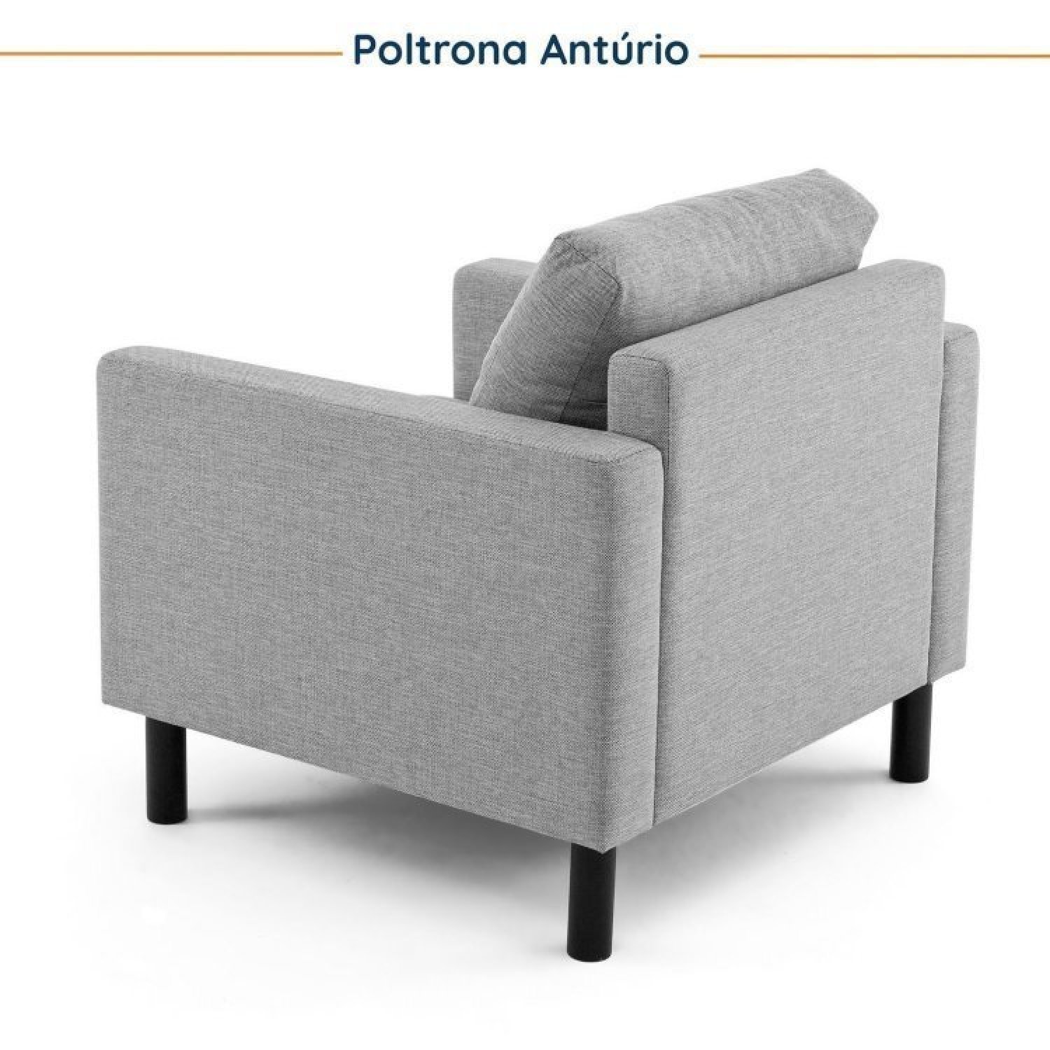 Conjunto Sofá 2 Lugares com USB e 2 Poltronas em Linho Antúrio CabeCasa MadeiraMadeira - 11