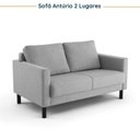 Ver imagem 6 de Conjunto Sofá Lugares com USB e 2 Poltronas em Linho Antúrio CabeCasa MadeiraOriginals Cinza