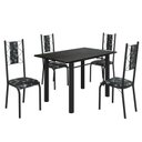 Ver imagem 2 de Conjunto Sala de Jantar Bahia Mesa Tubo 120x75cm Tampo Madeira Indiana com 4 Cadeiras