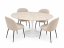 Ver imagem 1 de Mesa de Jantar Oval Mármore Travertino - 120x80cm