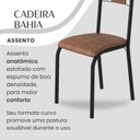 Ver mais imagens de Conjunto Sala de Jantar Bahia Mesa Tubo 120x75cm Tampo Madeira Indiana com 4 Cadeiras