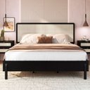 Ver imagem 1 de Cama Queen com Cabeceira Fixa 158cm Palhinha Oslo Nero 27056