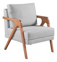 Ver imagem 3 de Kit 2 Poltronas Mona Linho Cinza - Kimi Design