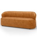 Ver imagem 1 de Sofá 3 Lugares Orgânico Sala de Estar Living 170cm Carmen F04 Couríssimo Whisky - Lyam Decor