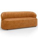 Ver imagem 6 de Sofá 3 Lugares Orgânico Sala de Estar Living 170cm Carmen F04 Couríssimo Whisky - Lyam Decor