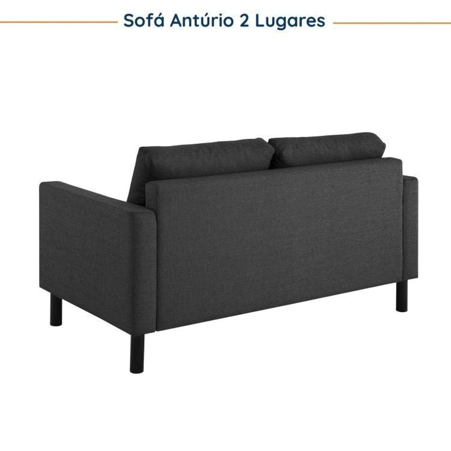 Conjunto Sofá 2 Lugares com USB e 2 Poltronas em Linho Antúrio CabeCasa MadeiraMadeira - 8