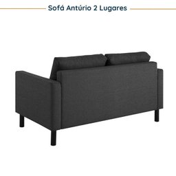 Conjunto Sofá 2 Lugares com USB e 2 Poltronas em Linho Antúrio CabeCasa MadeiraMadeira - 8