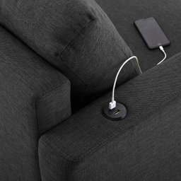Conjunto Sofá 2 Lugares com USB e 2 Poltronas em Linho Antúrio CabeCasa MadeiraMadeira - 12