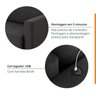 Conjunto Sofá 2 Lugares com USB e 2 Poltronas em Linho Antúrio CabeCasa MadeiraOriginals - 5