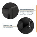 Ver imagem 5 de Conjunto Sofá Lugares com USB e 2 Poltronas em Linho Antúrio CabeCasa MadeiraOriginals Cinza Escuro