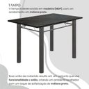 Ver imagem 4 de Conjunto Sala de Jantar Bahia Mesa Tubo 120x75cm Tampo Madeira Indiana com 4 Cadeiras